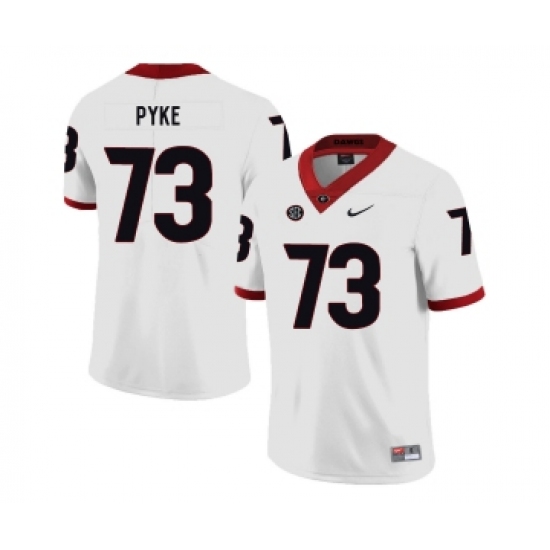 Georgia Bulldogs 73 Greg Pyke White Nike College Football Jersey - Ujersey