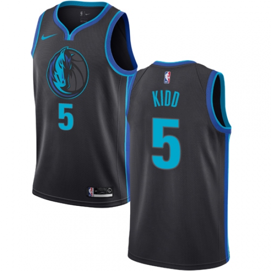 Youth Nike Dallas Mavericks #5 Jason Kidd Swingman Charcoal NBA Jersey - City Edition - Ujersey