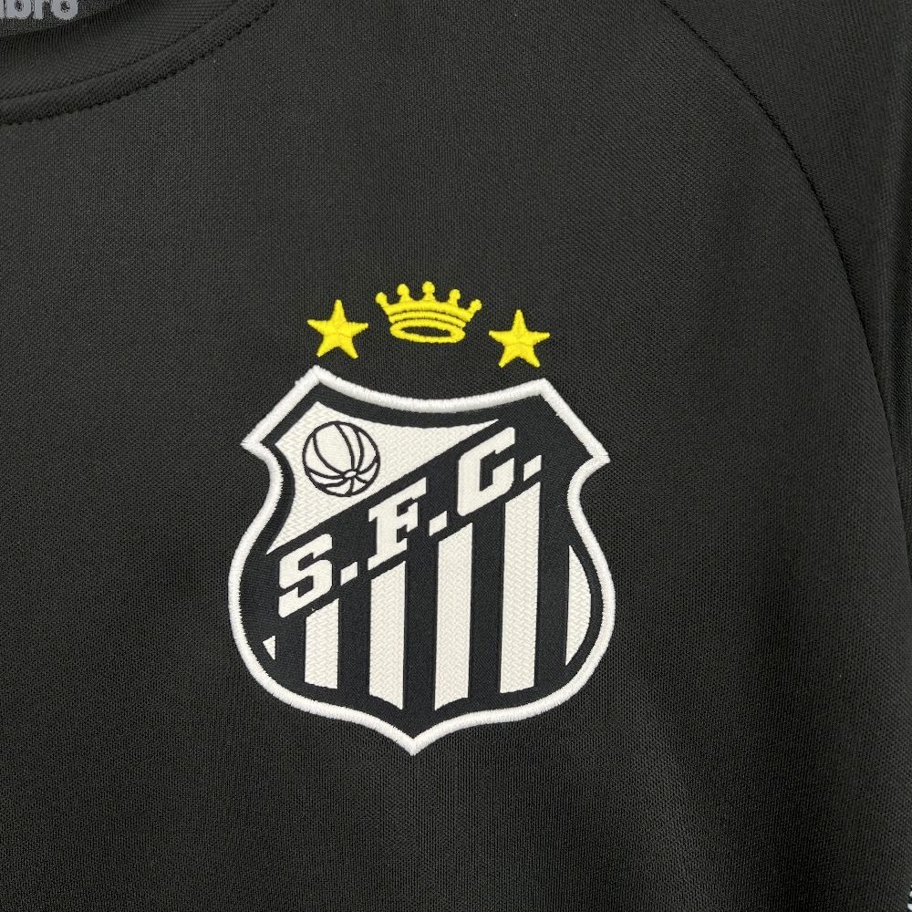 Santos FC Soccer Jersey Black Goalkeeper Custom Shirt 2025 - Ujersey Shop