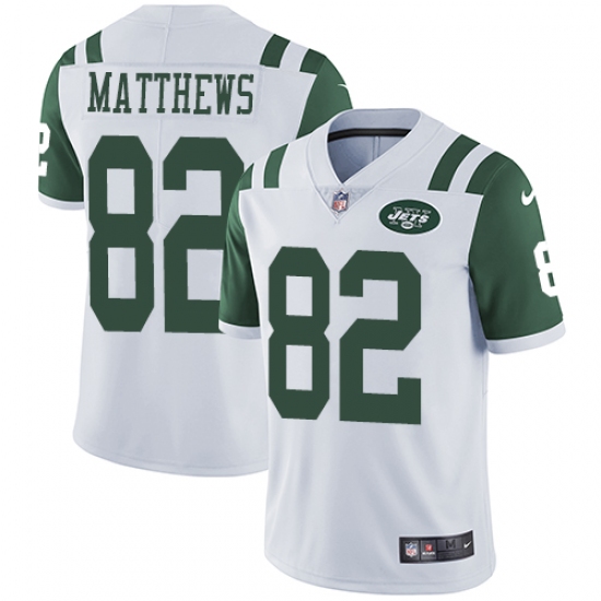 Men's Nike New York Jets #82 Rishard Matthews White Vapor Untouchable Limited Player NFL Jersey - Ujersey