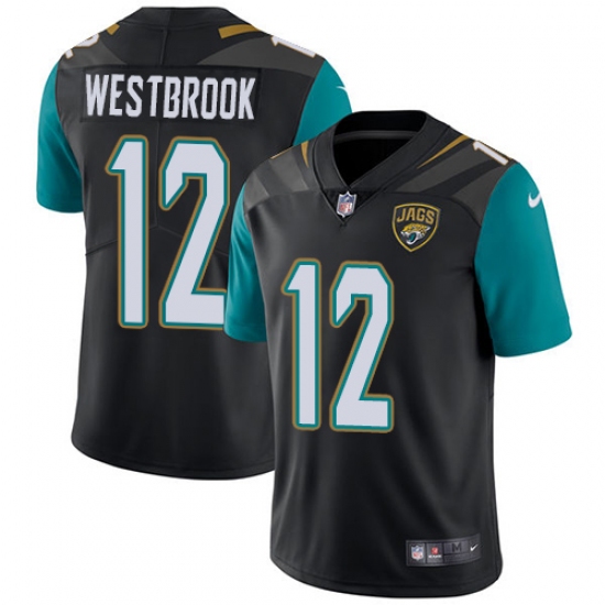 Men's Nike Jacksonville Jaguars #12 Dede Westbrook Black Alternate Vapor Untouchable Limited Player NFL Jersey - Ujersey
