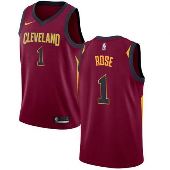 Men's Nike Cleveland Cavaliers #1 Derrick Rose Red Stitched NBA Swingman Jersey - Ujersey