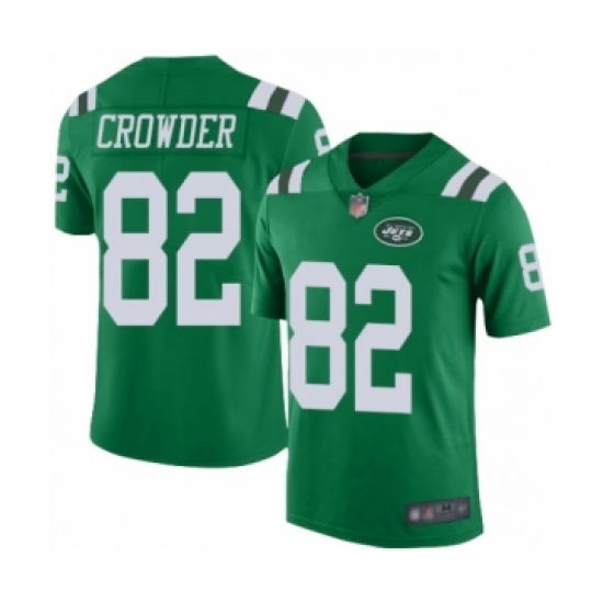 Men's New York Jets #82 Jamison Crowder Elite Green Rush Vapor Untouchable Football Jersey - Ujersey