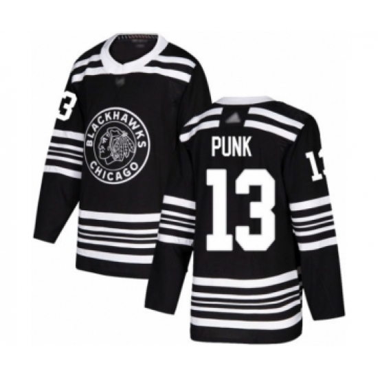 Youth Chicago Blackhawks #13 CM Punk Authentic Black Alternate Hockey Jersey - Ujersey