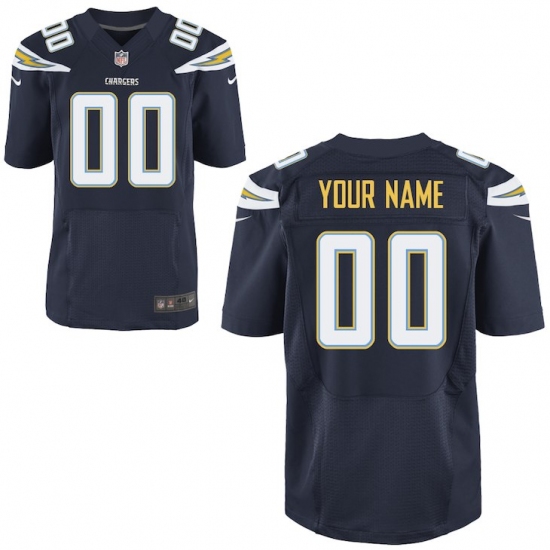 Men's Los Angeles Chargers Nike Navy Custom Elite Jersey - Ujersey