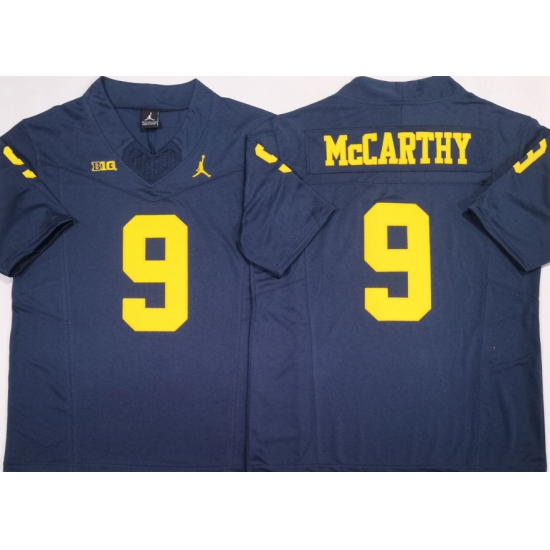 Men's Michigan Wolverines #9 J.J. McCarthy Navy 2024 F.U.S.E. Stitched Jersey