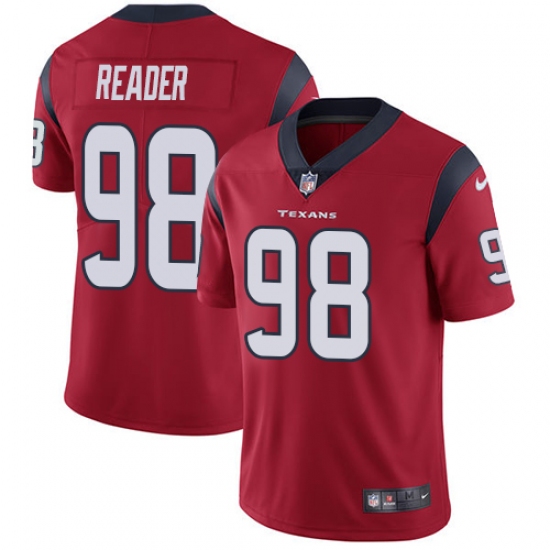 Men's Nike Houston Texans #98 D.J. Reader Red Alternate Vapor Untouchable Limited Player NFL Jersey - Ujersey