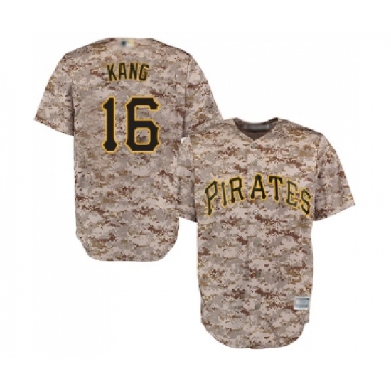 Youth Pittsburgh Pirates #16 Jung-ho Kang Replica Camo Alternate Cool Base Baseball Jersey - Ujersey
