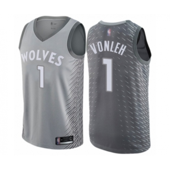 Women's Minnesota Timberwolves #1 Noah Vonleh Swingman Gray Basketball Jersey - City Edition - Ujersey
