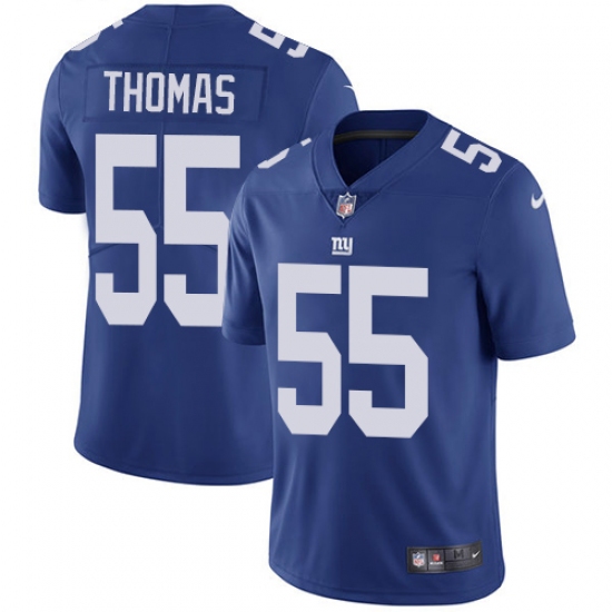 Youth Nike New York Giants #55 J.T. Thomas Royal Blue Team Color Vapor Untouchable Limited Player NFL Jersey - Ujersey