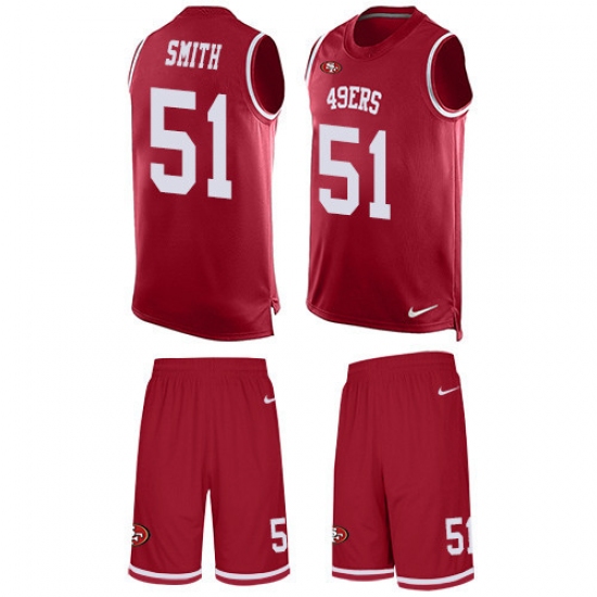 Men's Nike San Francisco 49ers #51 Malcolm Smith Limited Red Tank Top Suit NFL Jersey - Ujersey