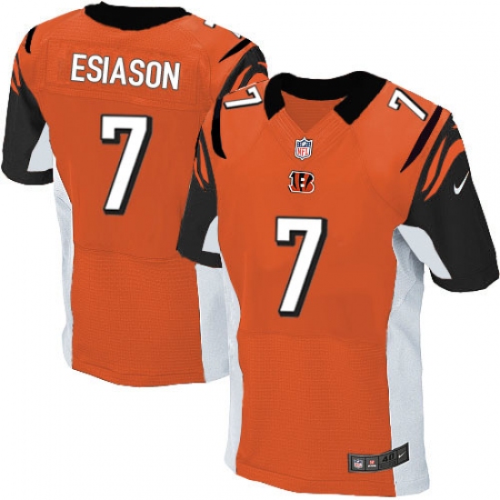 Men's Nike Cincinnati Bengals #7 Boomer Esiason Elite Orange Alternate NFL Jersey - Ujersey