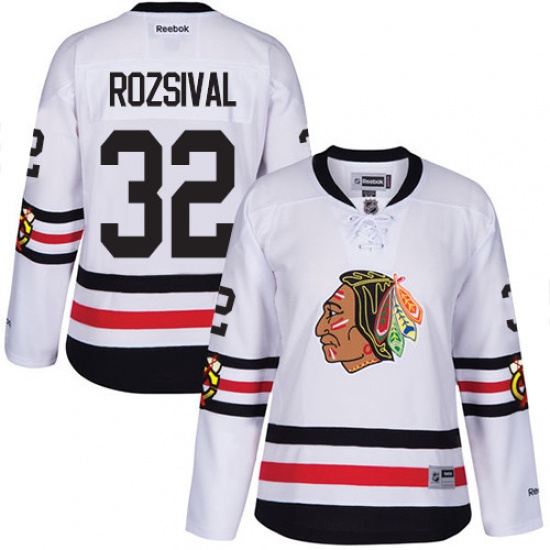 Women's Reebok Chicago Blackhawks #32 Michal Rozsival Premier White 2017 Winter Classic NHL Jersey - Ujersey