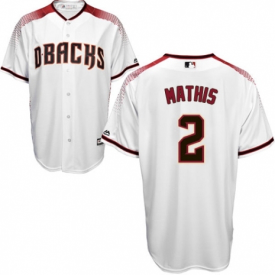 Men's Majestic Arizona Diamondbacks #2 Jeff Mathis Replica White Home Cool Base MLB Jersey - Ujersey