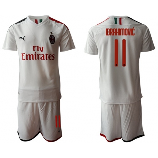 AC Milan #11 Brahimovic Away Soccer Club Jersey
