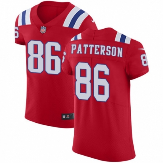 Men's Nike New England Patriots #86 Cordarrelle Patterson Red Alternate Vapor Untouchable Elite Player NFL Jersey - Ujersey