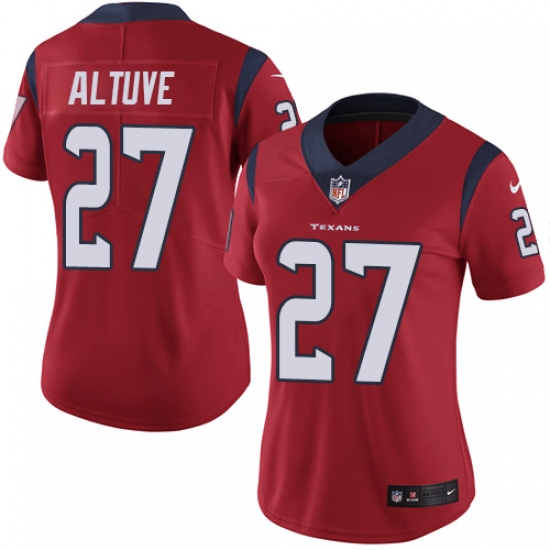 Women's Nike Houston Texans #27 Jose Altuve Limited Red Alternate Vapor Untouchable NFL Jersey