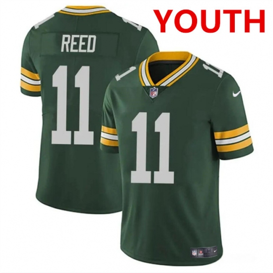 Youth Green Bay Packers #11 Jayden Reed Green Vapor Untouchable Football Stitched Jersey - Ujersey