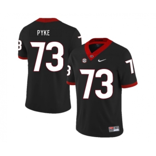Georgia Bulldogs 73 Greg Pyke Black Nike College Football Jersey - Ujersey