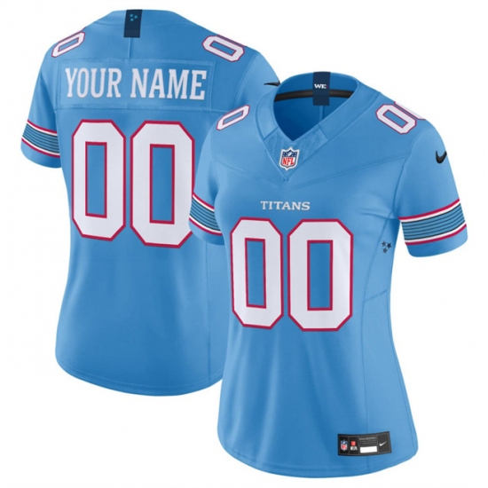 Women's Tennessee Titans Active Player Custom Light Blue 2026 F.U.S.E. Vapor Limited Stitched Football Jersey(Run Small) - Ujersey