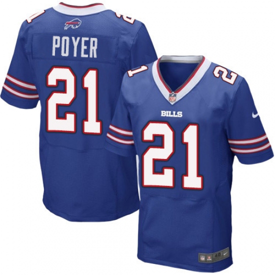 Men's Nike Buffalo Bills #21 Jordan Poyer Elite Royal Blue Team Color NFL Jersey - Ujersey