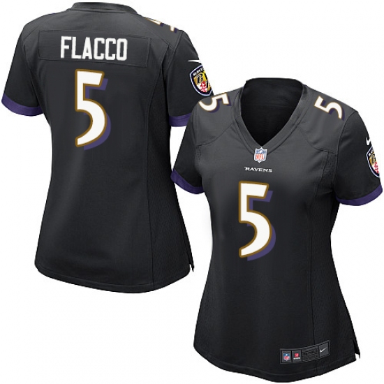 Women's Nike Baltimore Ravens #5 Joe Flacco Game Black Alternate NFL Jersey - Ujersey