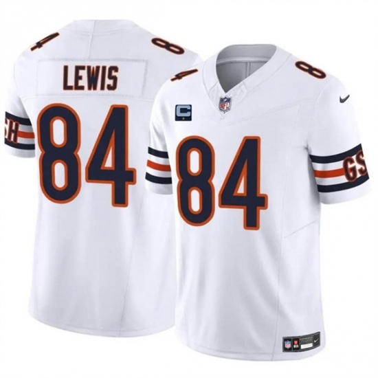 Men's Chicago Bears #84 Marcedes Lewis White 2024 F.U.S.E. With 1-star C Vapor Untouchable Limited Football Stitched Jersey - Ujersey
