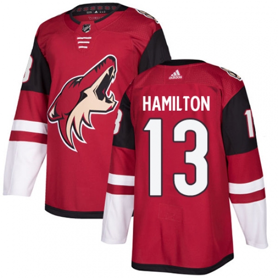 Men's Adidas Arizona Coyotes #13 Freddie Hamilton Authentic Burgundy Red Home NHL Jersey - Ujersey