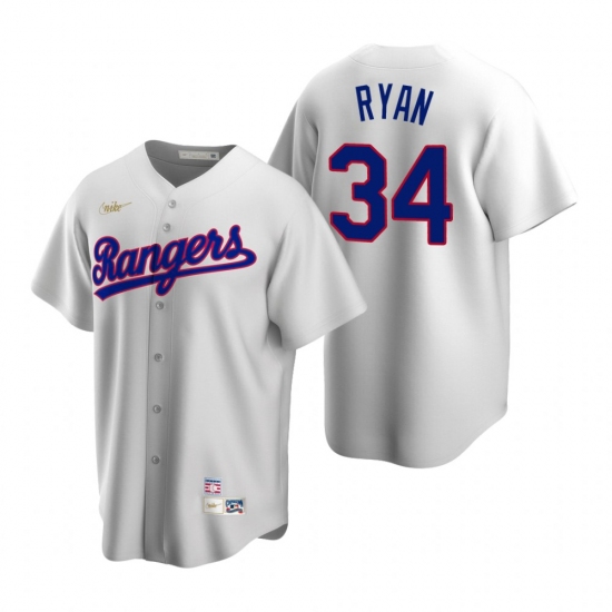Men's Nike Texas Rangers #34 Nolan Ryan White Cooperstown Collection Home Stitched Baseball Jersey - Ujersey