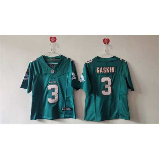Women's Miami Dolphins #3 Odell Beckham Jr. Aqua F.U.S.E Vapor Untouchable Stitched Jersey(Run Small)