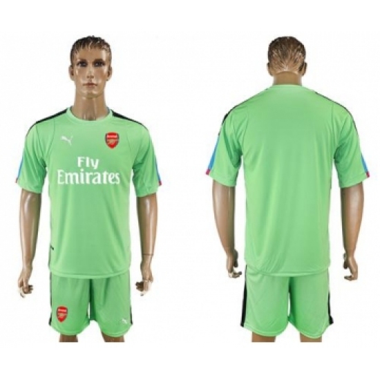 Arsenal Blank Green Goalkeeper Soccer Club Jersey