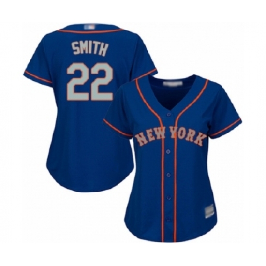 Women's New York Mets #22 Dominic Smith Replica Royal Blue Alternate Road Cool Base Baseball Player Jersey - Ujersey