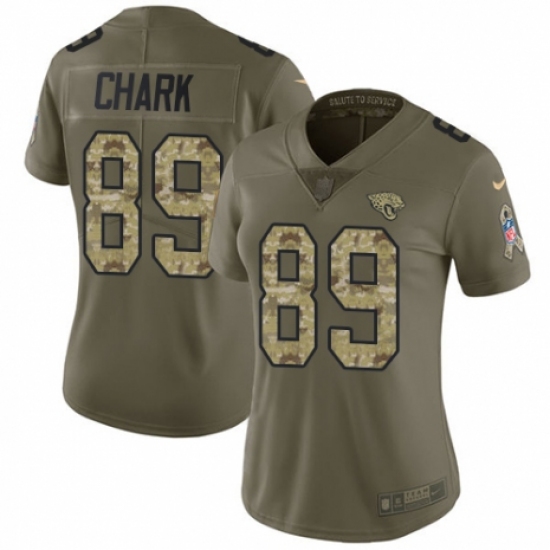 Women's Nike Jacksonville Jaguars #89 DJ Chark Limited Olive/Camo 2017 Salute to Service NFL Jersey - Ujersey