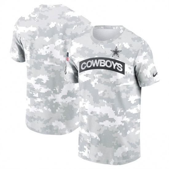 Men's Dallas Cowboys 2024 Arctic Camo Salute To Service Performance T-Shirt - Ujersey
