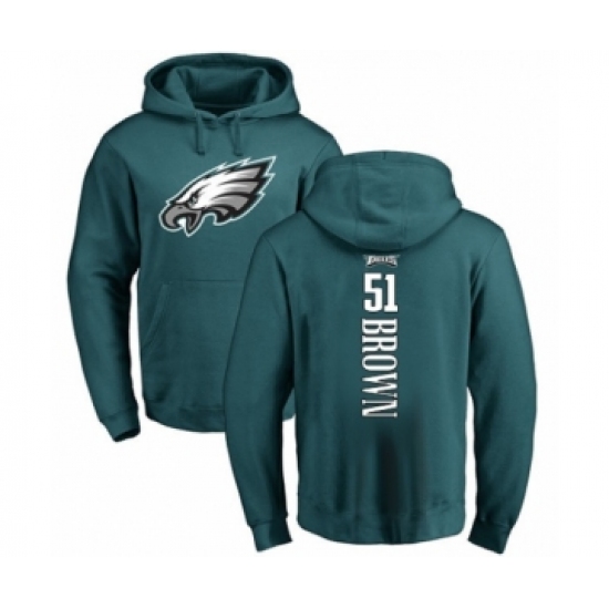 Philadelphia Eagles #51 Zach Brown Green Backer Pullover Hoodie - Ujersey