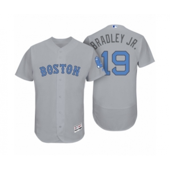Men Boston Red Sox #19 Jackie Bradley Jr. Gray 2017 Fathers Day Flex Base Jersey - Ujersey
