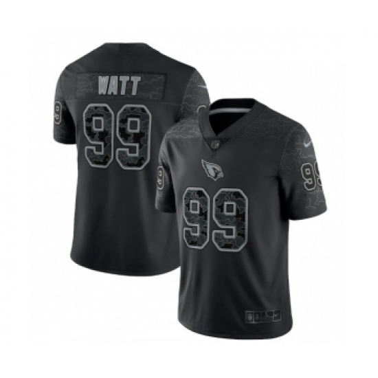 Men's Arizona Cardinals #99 J.J. Watt Black Reflective Limited Stitched Football Jersey - Ujersey