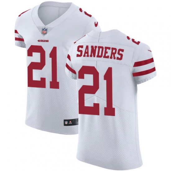 Men's Nike San Francisco 49ers #21 Deion Sanders White Vapor Untouchable Elite Player NFL Jersey - Ujersey