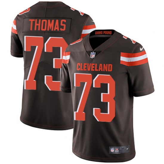 Youth Nike Cleveland Browns #73 Joe Thomas Brown Team Color Vapor Untouchable Limited Player NFL Jersey - Ujersey