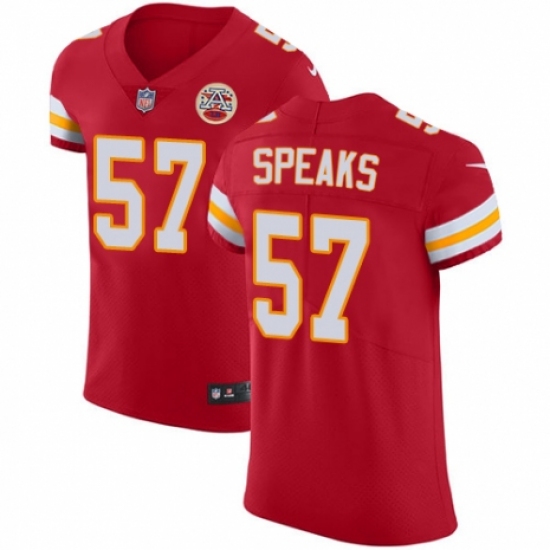 Men's Nike Kansas City Chiefs #57 Breeland Speaks Red Team Color Vapor Untouchable Elite Player NFL Jersey - Ujersey