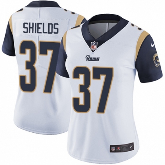 Women's Nike Los Angeles Rams #37 Sam Shields White Vapor Untouchable Limited Player NFL Jersey - Ujersey