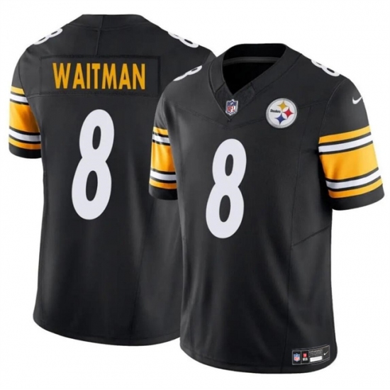 Men's Pittsburgh Steelers #8 Corliss Waitman Black 2024 F.U.S.E. Alternate Vapor Untouchable Limited Stitched Jersey - Ujersey