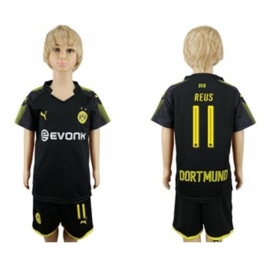Dortmund #11 Reus Away Kid Soccer Club Jersey