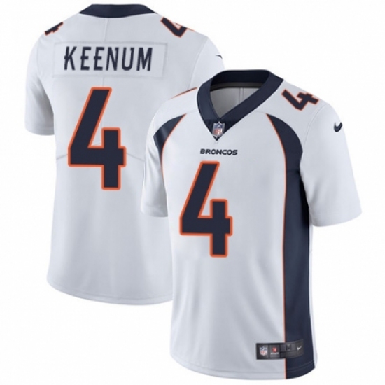 Youth Nike Denver Broncos #4 Case Keenum White Vapor Untouchable Limited Player NFL Jersey - Ujersey