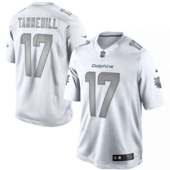 Men's Nike Miami Dolphins #17 Ryan Tannehill Limited White Platinum NFL Jersey - Ujersey