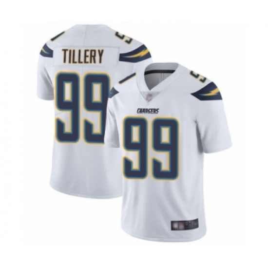 Men's Los Angeles Chargers #99 Jerry Tillery White Vapor Untouchable Limited Player Football Jersey - Ujersey