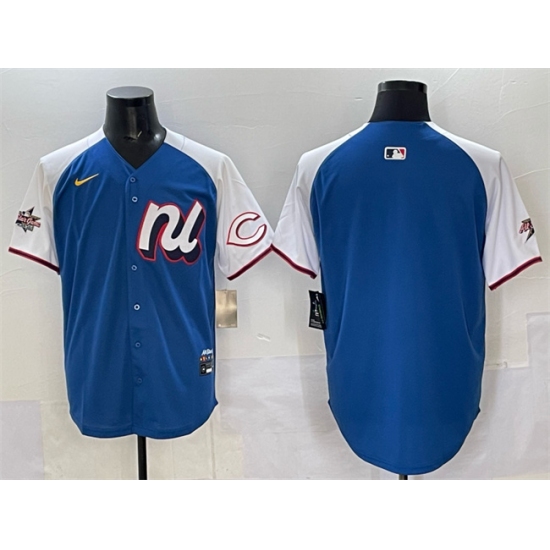 Men's National League Cincinnati Reds Blank Blue Alternate 2025 All-Star Edition Limited Stitched Baseball Jersey - Ujersey