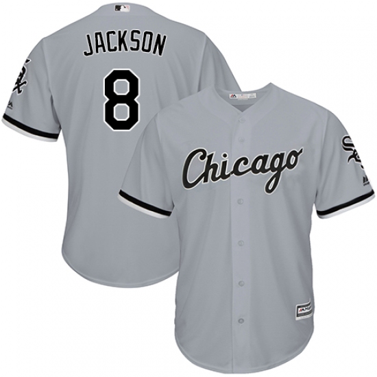 Youth Majestic Chicago White Sox #8 Bo Jackson Authentic Grey Road Cool Base MLB Jersey - Ujersey