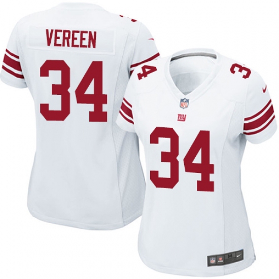 Women's Nike New York Giants #34 Shane Vereen Game White NFL Jersey