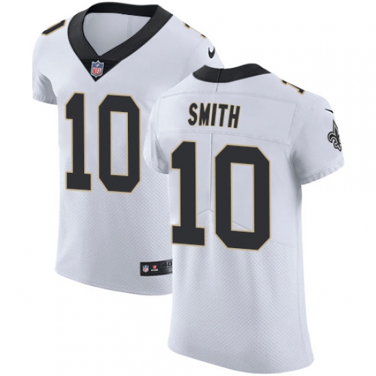 Men's Nike New Orleans Saints #10 Tre'Quan Smith White Vapor Untouchable Elite Player NFL Jersey - Ujersey